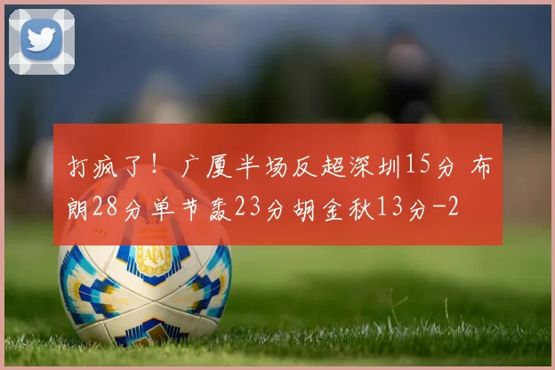 打疯了！广厦半场反超深圳15分 布朗28分单节轰23分胡金秋13分